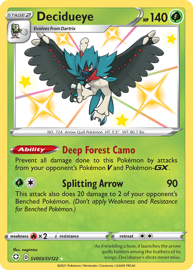 Decidueye (SV003/SV122) [Sword & Shield: Shining Fates] | Jack's On Queen