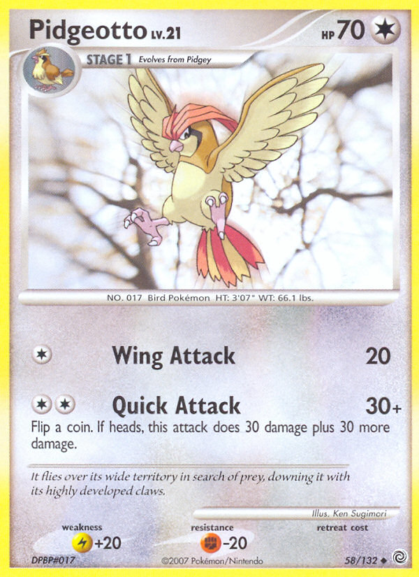 Pidgeotto (58/132) [Diamond & Pearl: Secret Wonders] | Jack's On Queen