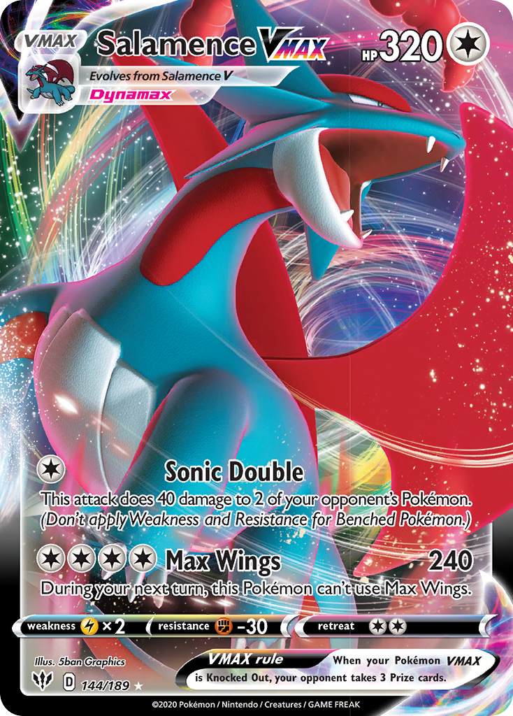 Salamence VMAX (144/189) [Sword & Shield: Darkness Ablaze] | Jack's On Queen