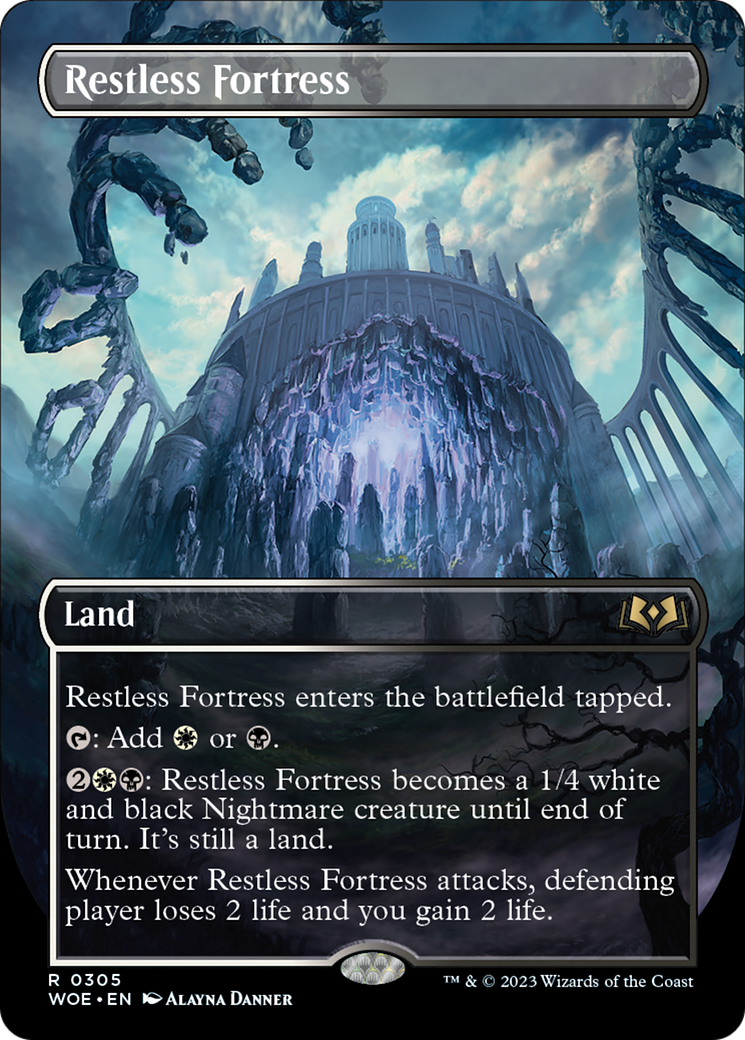 Restless Fortress (Borderless Alternate Art) [Wilds of Eldraine] | Jack's On Queen