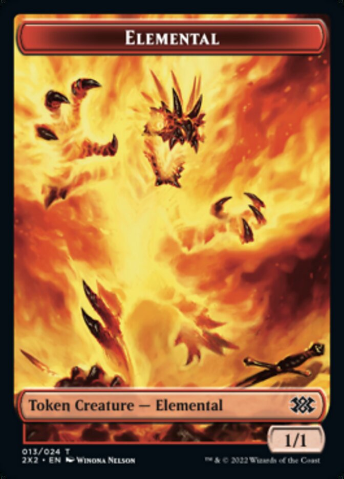 Elemental // Aven Initiate Double-sided Token [Double Masters 2022 Tokens] | Jack's On Queen