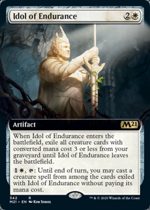Idol of Endurance (Extended Art) [Core Set 2021] | Jack's On Queen