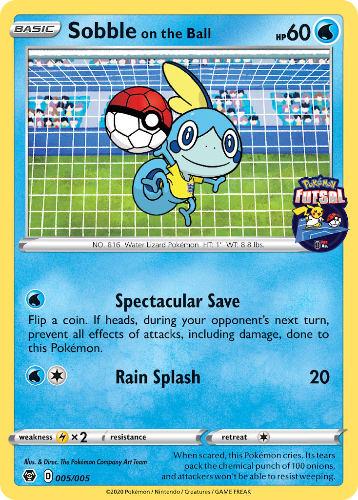 Sobble on the Ball (005/005) [Pokemon Futsal Collection] | Jack's On Queen
