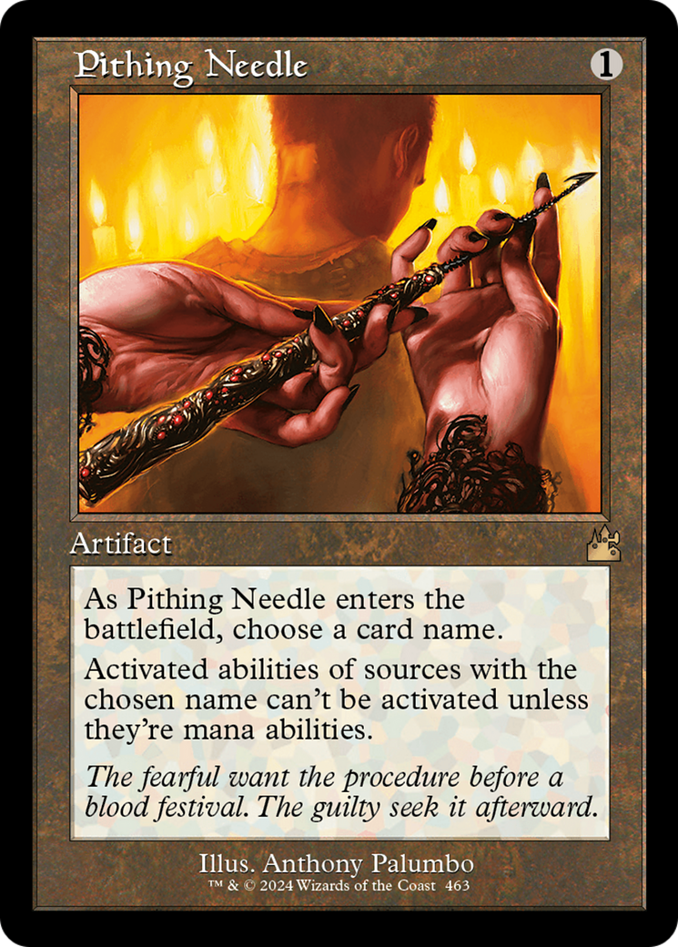 Pithing Needle (Retro Frame) [Ravnica Remastered] | Jack's On Queen