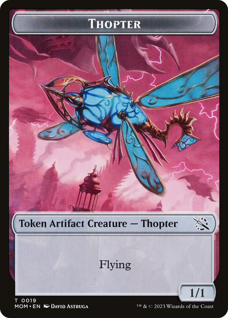 Thopter // Knight (10) Double-Sided Token [March of the Machine Tokens] | Jack's On Queen