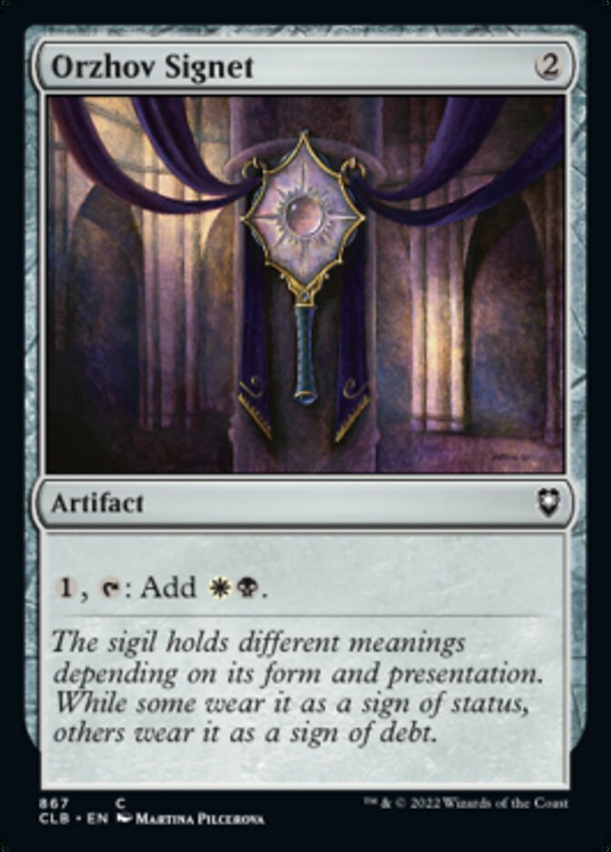 Orzhov Signet [Commander Legends: Battle for Baldur's Gate] | Jack's On Queen