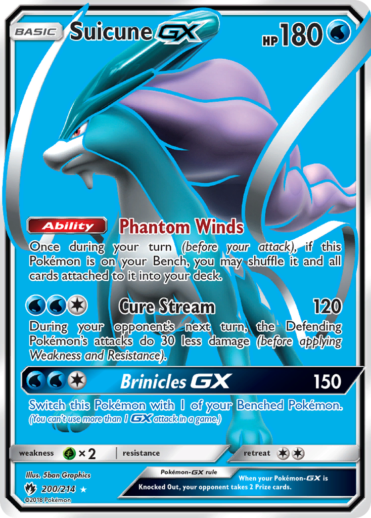 Suicune GX (200/214) [Sun & Moon: Lost Thunder] | Jack's On Queen