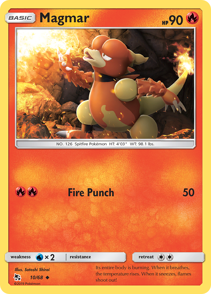 Magmar (10/68) [Sun & Moon: Hidden Fates] | Jack's On Queen