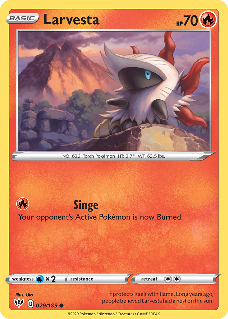 Larvesta (029/189) [Sword & Shield: Darkness Ablaze] | Jack's On Queen