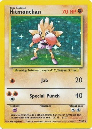 Hitmonchan (7/102) [Base Set Unlimited] | Jack's On Queen