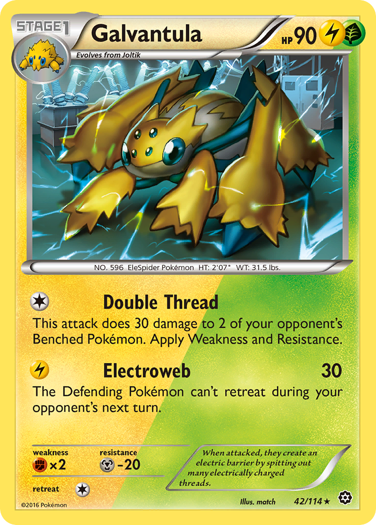 Galvantula (42/114) [XY: Steam Siege] | Jack's On Queen