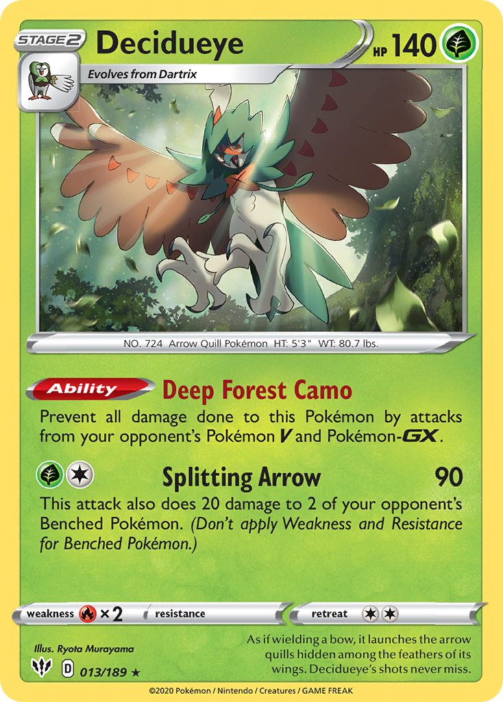 Decidueye (013/189) [Sword & Shield: Darkness Ablaze] | Jack's On Queen