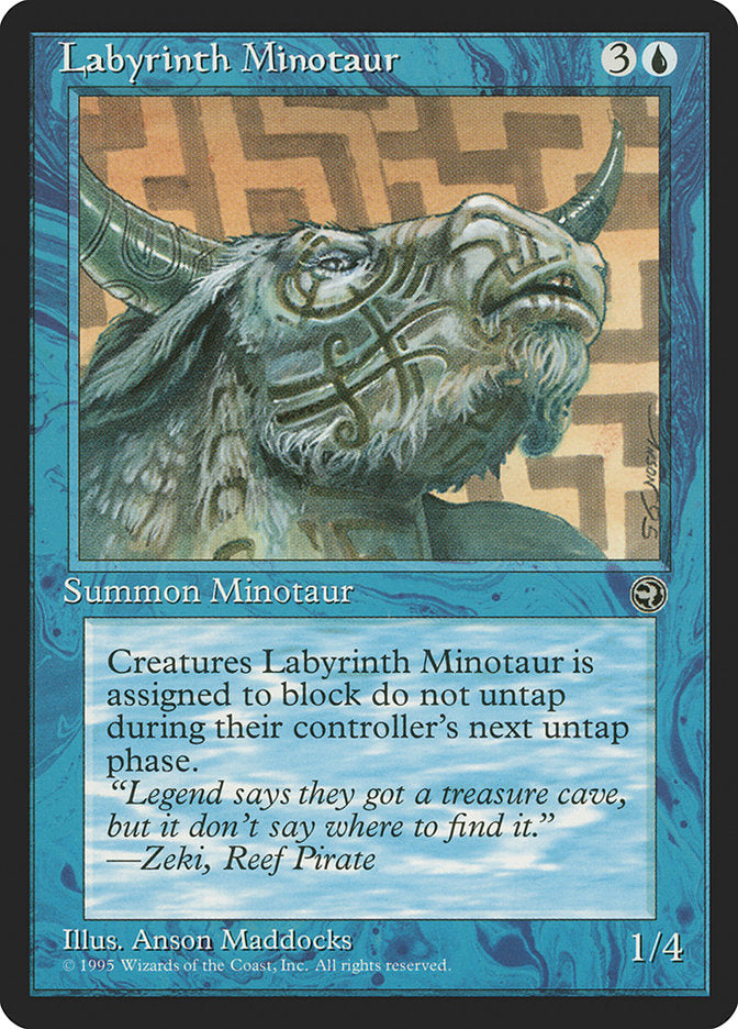 Labyrinth Minotaur (Zeki Flavor Text) [Homelands] | Jack's On Queen