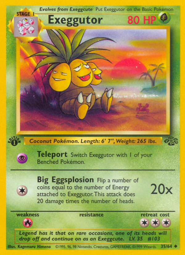 Exeggutor (35/64) [Jungle 1st Edition] | Jack's On Queen