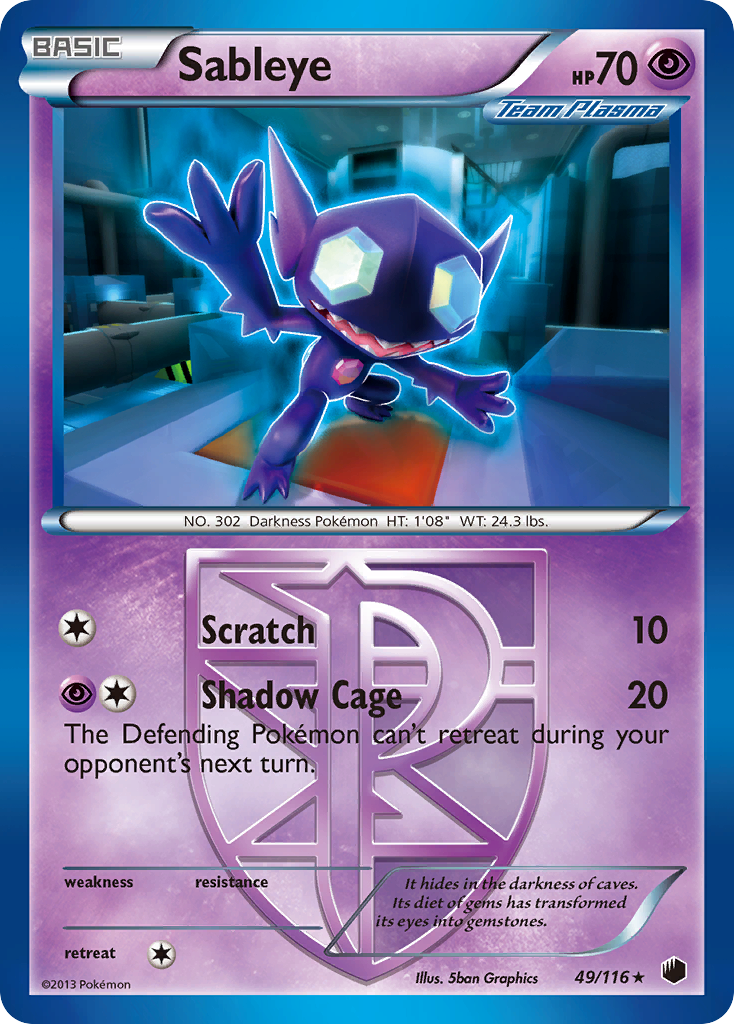 Sableye (49/116) [Black & White: Plasma Freeze] | Jack's On Queen