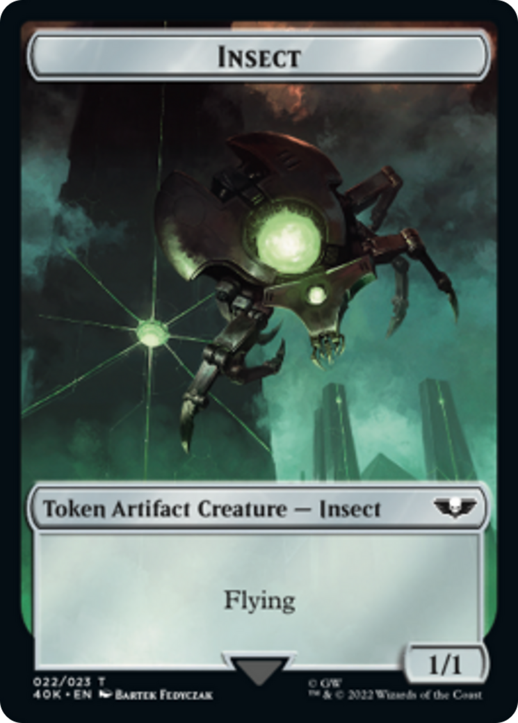 Necron Warrior // Insect Double-Sided (Surge Foil) [Warhammer 40,000 Tokens] | Jack's On Queen