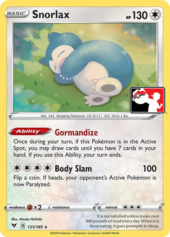 Snorlax (131/185) [Prize Pack Series One] | Jack's On Queen