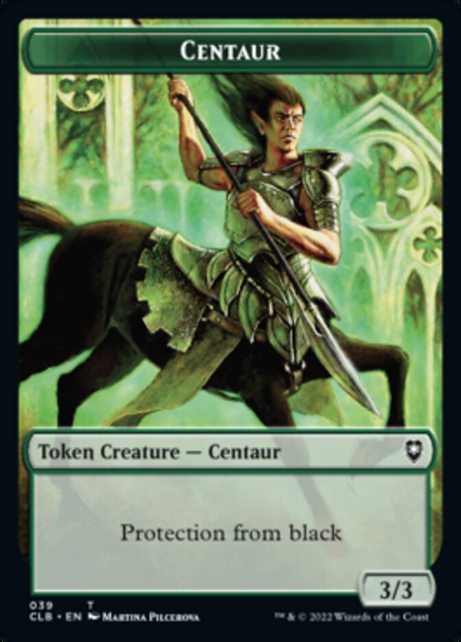 Horror // Centaur Double-sided Token [Commander Legends: Battle for Baldur's Gate Tokens] | Jack's On Queen