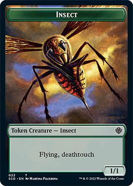 Insect // Human Warrior Double-Sided Token [Starter Commander Decks] | Jack's On Queen