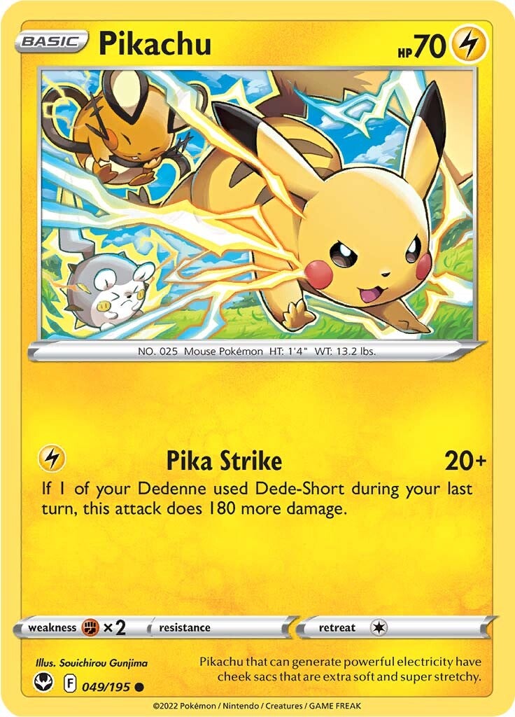 Pikachu (049/195) [Sword & Shield: Silver Tempest] | Jack's On Queen