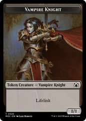 Vampire Knight // Soldier Double-Sided Token [March of the Machine Commander Tokens] | Jack's On Queen