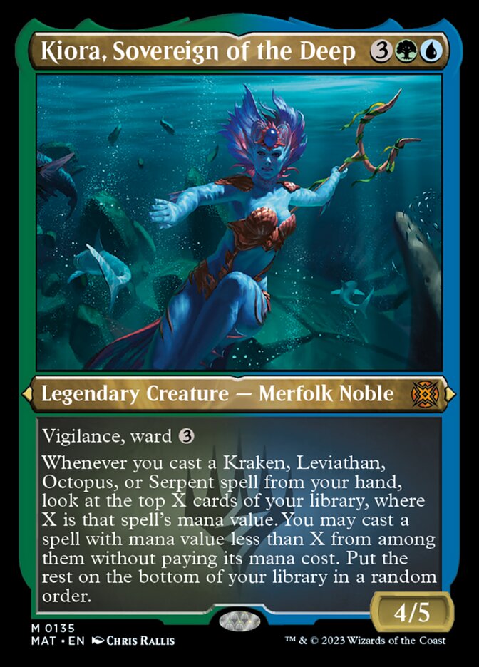 Kiora, Sovereign of the Deep (Foil Etched) [March of the Machine: The Aftermath] | Jack's On Queen