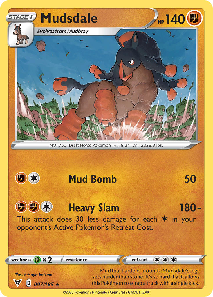 Mudsdale (097/185) [Sword & Shield: Vivid Voltage] | Jack's On Queen
