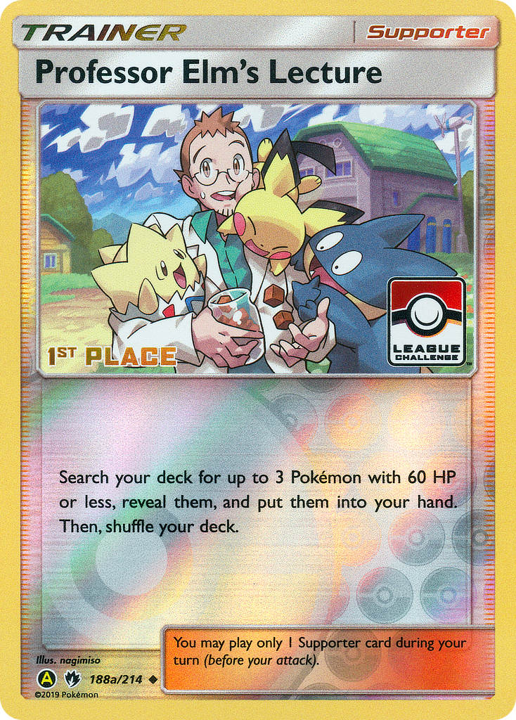 Professor Elm's Lecture (188a/214) (League Promo 1st Place) [Sun & Moon: Lost Thunder] | Jack's On Queen