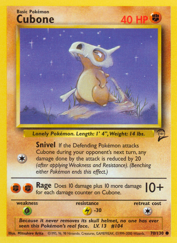 Cubone (70/130) [Base Set 2] | Jack's On Queen