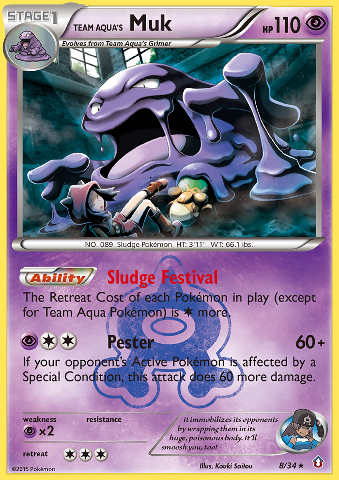 Team Aqua's Muk (8/34) [XY: Double Crisis] | Jack's On Queen