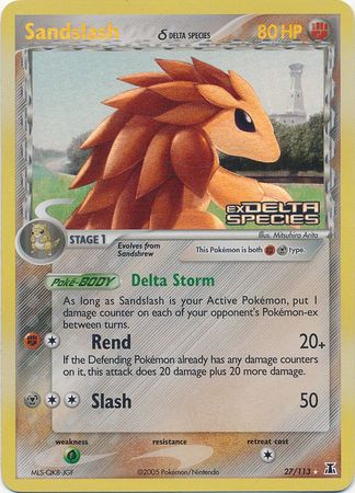 Sandslash (27/113) (Delta Species) (Stamped) [EX: Delta Species] | Jack's On Queen