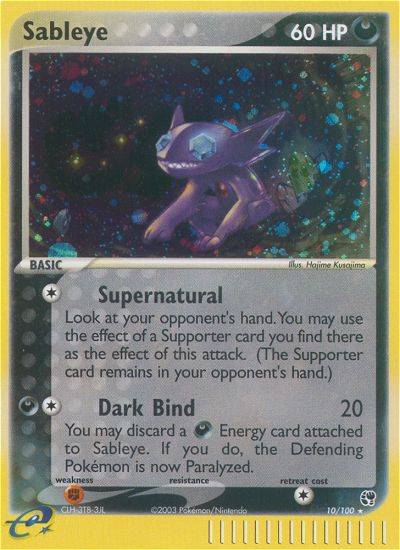 Sableye (10/100) [EX: Sandstorm] | Jack's On Queen