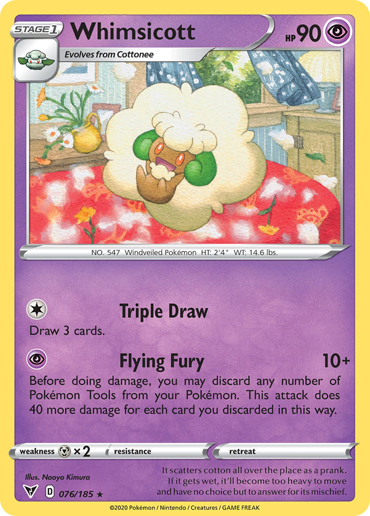 Whimsicott (076/185) [Sword & Shield: Vivid Voltage] | Jack's On Queen
