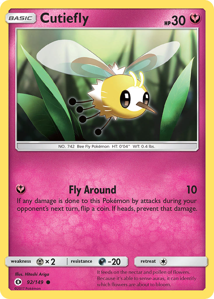 Cutiefly (92/149) [Sun & Moon: Base Set] | Jack's On Queen