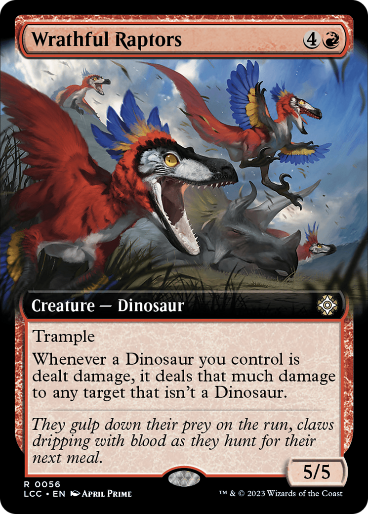 Wrathful Raptors (Extended Art) [The Lost Caverns of Ixalan Commander] | Jack's On Queen