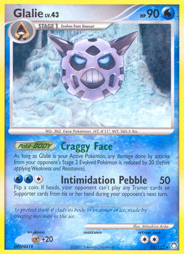 Glalie (25/123) [Diamond & Pearl: Mysterious Treasures] | Jack's On Queen