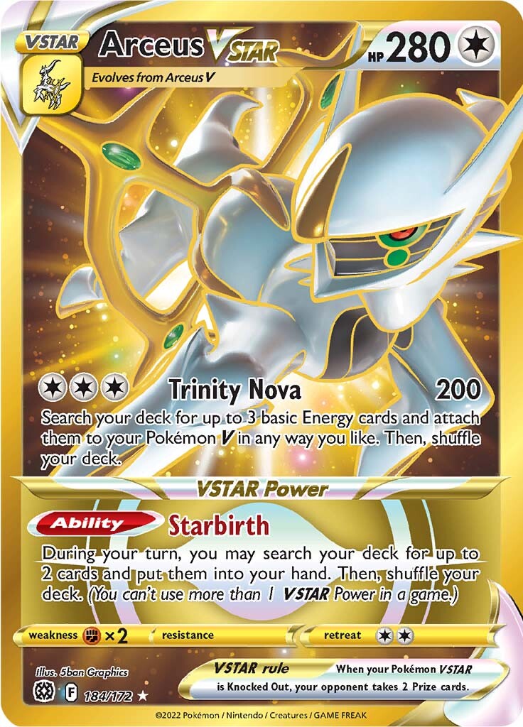 Arceus VSTAR (184/172) [Sword & Shield: Brilliant Stars] | Jack's On Queen