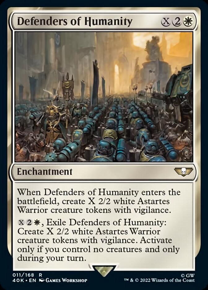 Defenders of Humanity (Surge Foil) [Universes Beyond: Warhammer 40,000] | Jack's On Queen