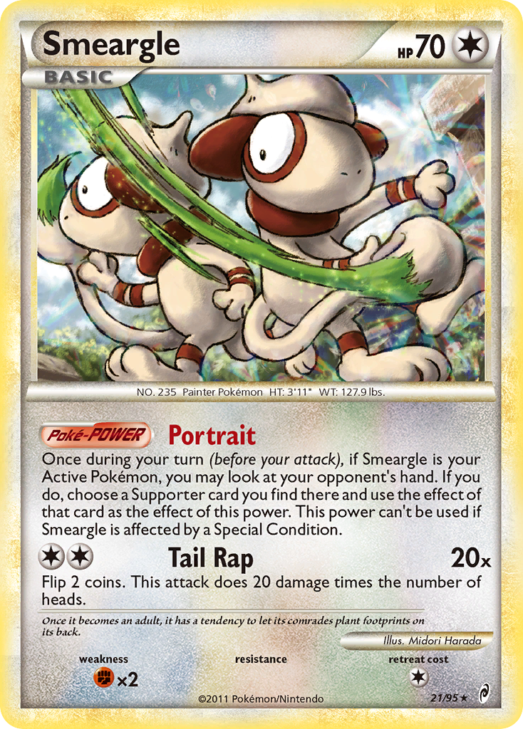 Smeargle (21/95) [HeartGold & SoulSilver: Call of Legends] | Jack's On Queen