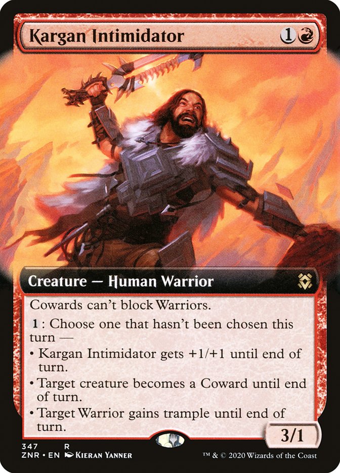 Kargan Intimidator (Extended Art) [Zendikar Rising] | Jack's On Queen