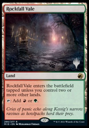 Rockfall Vale (Promo Pack) [Innistrad: Midnight Hunt Promos] | Jack's On Queen