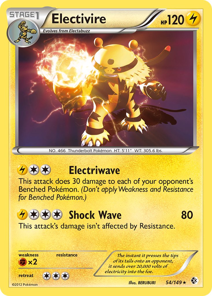 Electivire (54/149) (Cosmos Holo) (Blister Exclusive) [Black & White: Boundaries Crossed] | Jack's On Queen