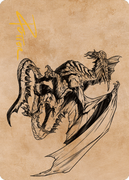 Ancient Silver Dragon Art Card (47) (Gold-Stamped Signature) [Commander Legends: Battle for Baldur's Gate Art Series] | Jack's On Queen
