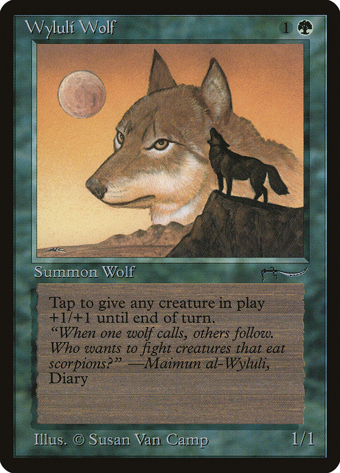 Wyluli Wolf (Dark Mana Cost) [Arabian Nights] | Jack's On Queen