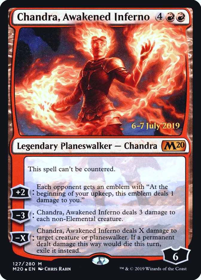 Chandra, Awakened Inferno  [Core Set 2020 Prerelease Promos] | Jack's On Queen