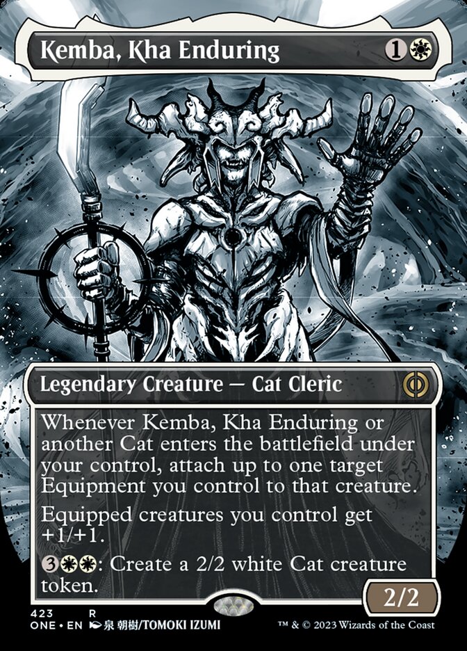 Kemba, Kha Enduring (Borderless Manga Step-and-Compleat Foil) [Phyrexia: All Will Be One] | Jack's On Queen