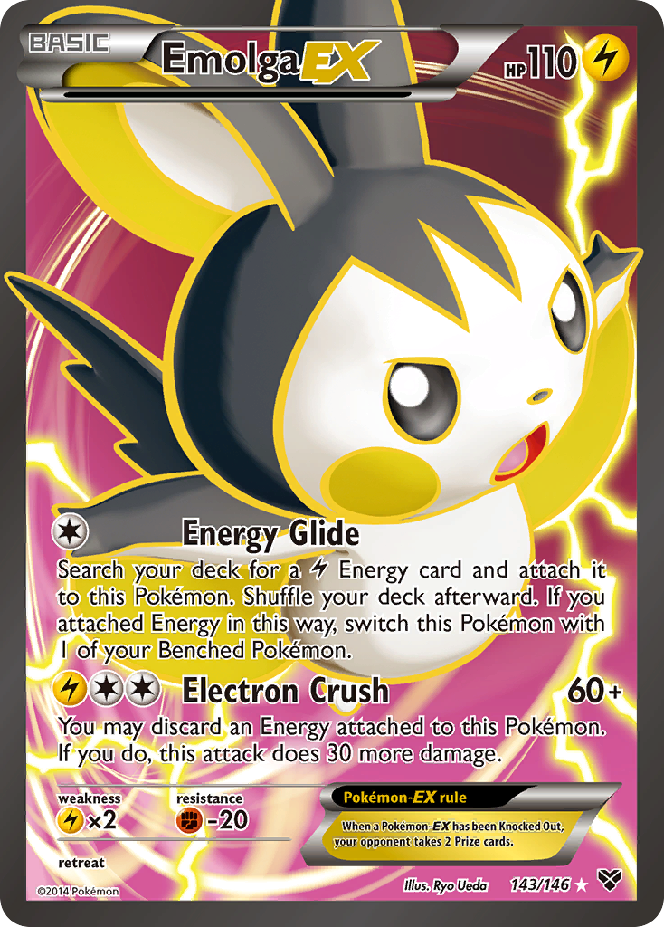 Emolga EX (143/146) [XY: Base Set] | Jack's On Queen