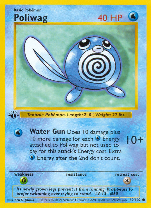 Poliwag (59/102) (Shadowless) [Base Set 1st Edition] | Jack's On Queen