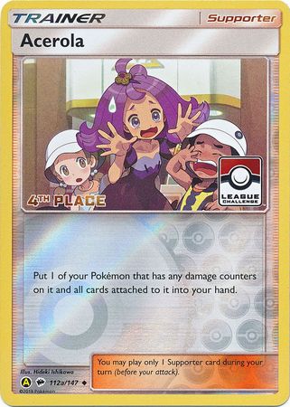 Acerola (112a/147) (League Promo 4th Place) [Sun & Moon: Burning Shadows] | Jack's On Queen