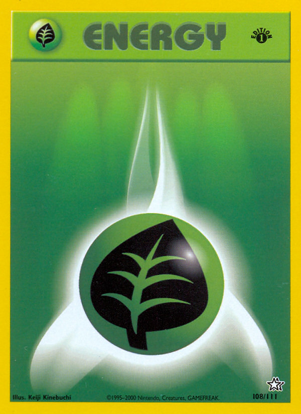 Grass Energy (108/111) [Neo Genesis 1st Edition] | Jack's On Queen